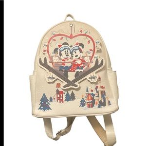 Mickey and Minnie Holiday Loungefly Mini Backpack